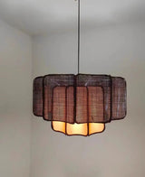 Japanische Wabi Sabi Boho Rattan Hängeleuchte