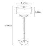 Wabi-Sabi Japanische Stoff-Stehlampe – Minimalistische LED Bodenlampe für Wohnzimmer & Schlafzimmer