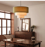 Boho Green Stoff Pendelleuchte
