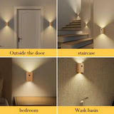 LumiHolz – Moderne Innen-Induktions Wandleuchte aus Holz