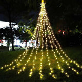LumiCascade LED Sternen Wasserfall Lichterkette – 350 LEDs
