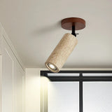 LumiSabi Travertin Naturstein LED Deckenleuchte – Moderne Wabi-Sabi Lampe