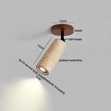 LumiSabi Travertin Naturstein LED Deckenleuchte – Moderne Wabi-Sabi Lampe