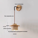 LumiTravert Wandleuchte – LED Naturstein & Holz Design mit Zugschalter