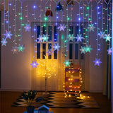 LumaSnow 4M LED Schneeflocken-Lichtervorhang – Weihnachts-Eiszapfen-Lichterkette