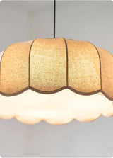 Nordic Wabi Glow – Minimalistische Wabi-Sabi LED Hängelampe mit Leinenstoff