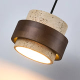 LumiTravert Wandleuchte – LED Naturstein & Holz Design mit Zugschalter