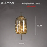 Moderne LED Glas Pendelleuchte – Elegante Designer Hängeleuchte | Dimmbare Deckenbeleuchtung | Stilvolle Wohnraumlampe