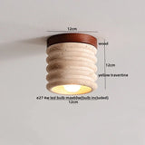 LumiSabi Travertin Naturstein LED Deckenleuchte – Moderne Wabi-Sabi Lampe