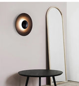 NordicGlow – Moderne Runde LED Wandleuchte im Nordischen Holzdesign
