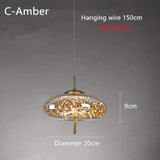 Moderne LED Glas Pendelleuchte – Elegante Designer Hängeleuchte | Dimmbare Deckenbeleuchtung | Stilvolle Wohnraumlampe
