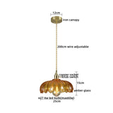 AuroraLuxe LED Pendelleuchte – Kupfer & Glas für Modernes Wohndesign
