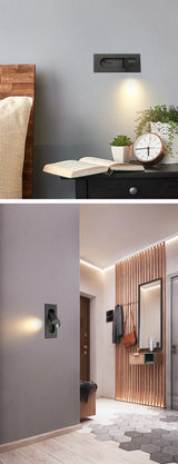 NordicFlex Eingebaute LED Wandleuchte – Drehbare Minimalistische Leselampe