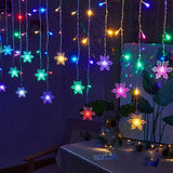 LumaSnow 4M LED Schneeflocken-Lichtervorhang – Weihnachts-Eiszapfen-Lichterkette