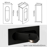 NordicFlex Eingebaute LED Wandleuchte – Drehbare Minimalistische Leselampe