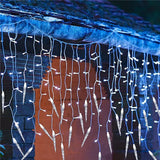 LumaSnow 4M LED Schneeflocken-Lichtervorhang – Weihnachts-Eiszapfen-Lichterkette