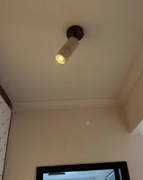 LumiSabi Travertin Naturstein LED Deckenleuchte – Moderne Wabi-Sabi Lampe