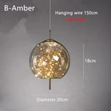 Moderne LED Glas Pendelleuchte – Elegante Designer Hängeleuchte | Dimmbare Deckenbeleuchtung | Stilvolle Wohnraumlampe