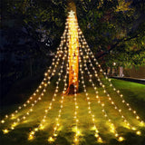 LumiCascade LED Sternen Wasserfall Lichterkette – 350 LEDs