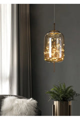 Moderne LED Glas Pendelleuchte – Elegante Designer Hängeleuchte | Dimmbare Deckenbeleuchtung | Stilvolle Wohnraumlampe