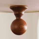 Wabi Sabi Vintage Deckenlampe – Runde Stoff-Deckenleuchte in Grün/Weiß