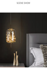 Moderne LED Glas Pendelleuchte – Elegante Designer Hängeleuchte | Dimmbare Deckenbeleuchtung | Stilvolle Wohnraumlampe