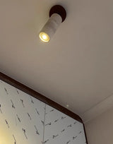 LumiSabi Travertin Naturstein LED Deckenleuchte – Moderne Wabi-Sabi Lampe