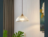 AuroraLuxe LED Pendelleuchte – Kupfer & Glas für Modernes Wohndesign