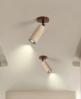 LumiSabi Travertin Naturstein LED Deckenleuchte – Moderne Wabi-Sabi Lampe
