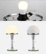 AuroraBauhaus LED Tischlampe – Nordic Glas & Metall Designerleuchte