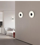 NordicGlow – Moderne Runde LED Wandleuchte im Nordischen Holzdesign