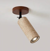LumiSabi Travertin Naturstein LED Deckenleuchte – Moderne Wabi-Sabi Lampe