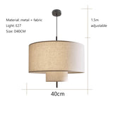 Skandinavische Wabi-Sabi Pendelleuchte aus Stoff – Minimalistische LED Hängeleuchte