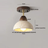 LumiSabi Travertin Naturstein LED Deckenleuchte – Moderne Wabi-Sabi Lampe