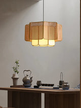 Japanische Wabi Sabi Boho Rattan Hängeleuchte