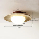 LumiSabi Travertin Naturstein LED Deckenleuchte – Moderne Wabi-Sabi Lampe