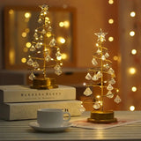LumiSpiral Kristall-Weihnachtsbaum Tischlampe
