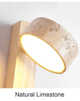 AureaCave Wabi-Sabi Travertin Wandleuchte