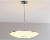 Wabi-Sabi Premium Stoff-LED-Deckenleuchte – Runde Minimalistische "Fliegende Untertasse" Pendelleuchte