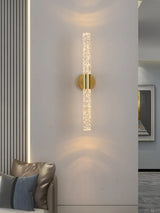 LumiGlas – Luxuriöse LED-Wandleuchte mit Kristall-Bubble-Stab-Leuchtezauber