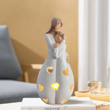 Romantische beige Tischlampe