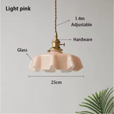 Nordic Bloom Glass Pendant – Minimalistische Glas-Hängeleuchte im Creme-Blumenstil