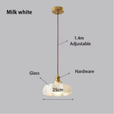 Nordic Bloom Glass Pendant – Minimalistische Glas-Hängeleuchte im Creme-Blumenstil