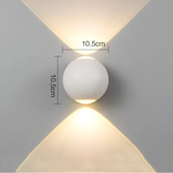 Kugelform Aluminium Wandleuchte
