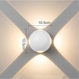 Kugelform Aluminium Wandleuchte