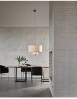 Skandinavische Wabi-Sabi Pendelleuchte aus Stoff – Minimalistische LED Hängeleuchte