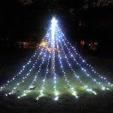 LumiCascade LED Sternen Wasserfall Lichterkette – 350 LEDs