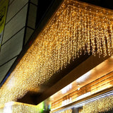 LumaSnow 4M LED Schneeflocken-Lichtervorhang – Weihnachts-Eiszapfen-Lichterkette