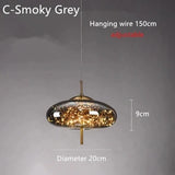 Moderne LED Glas Pendelleuchte – Elegante Designer Hängeleuchte | Dimmbare Deckenbeleuchtung | Stilvolle Wohnraumlampe
