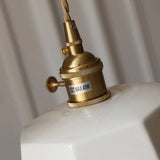 Japanische Retro BrassGlow Keramik-Pendelleuchte